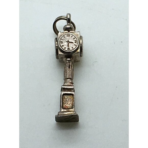 Birks Sterling Silver Bracelet Charm Grandfather Clock 925 5.8 Grams Heavy Solid - Picture 1 of 3